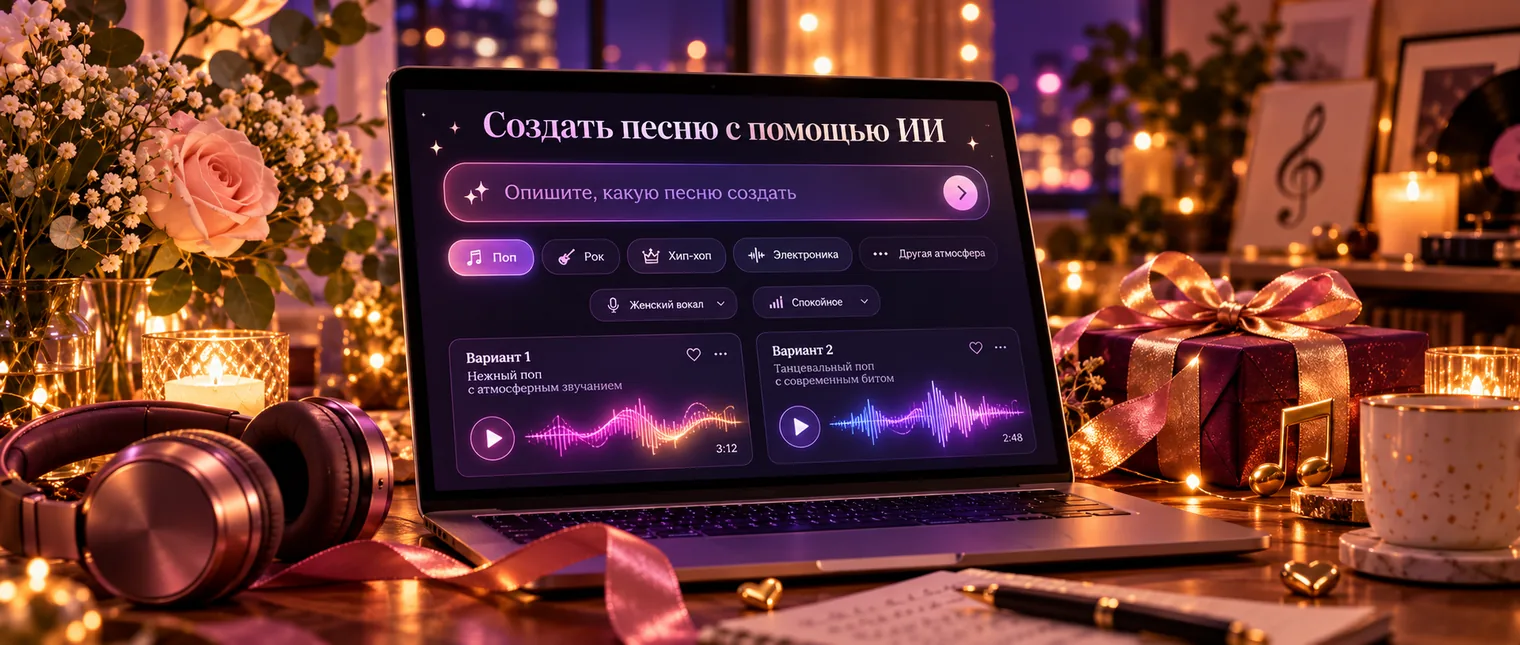 AI cover: новая песня на ваш текст в выбранном жанре